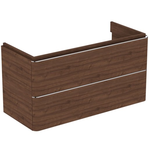 Dulap baza suspendat Ideal Standard Adapto 97x41cm  cu doua sertare  nuc inchis
