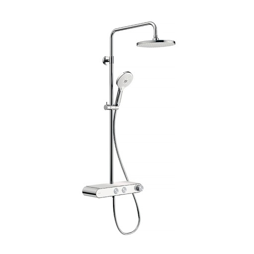 Coloana de dus Duravit C.1 Shower System Shelf 1050 cu baterie termostatata  MinusFlow  94cm  crom
