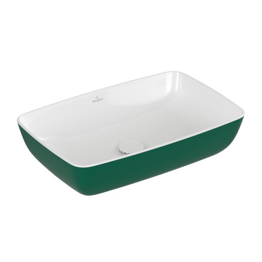 Lavoar tip bol Villeroy & Boch Artis 58x38cm  fara orificiu baterie  fara preaplin  montare pe blat  Forest