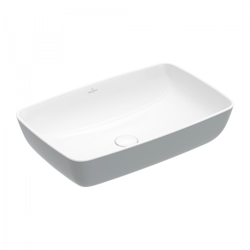 Lavoar tip bol Villeroy & Boch Artis 58x38cm  fara orificiu baterie  fara preaplin  montare pe blat  French Linen