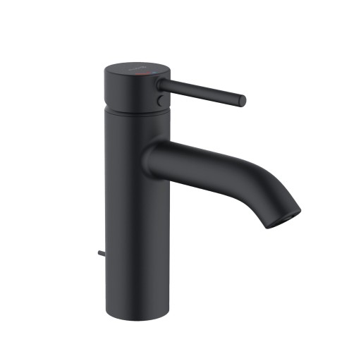 Baterie lavoar Kludi Bozz 100 Ecoplus  ventil pop-up  negru mat