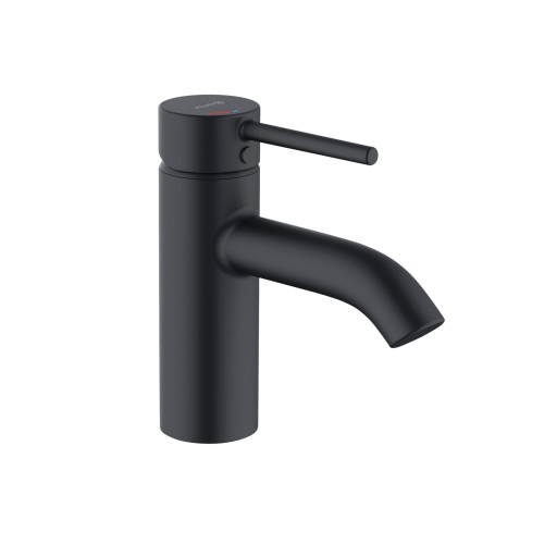 Baterie lavoar Kludi Bozz 75 Ecoplus  fara ventil  3.8l/min  negru mat