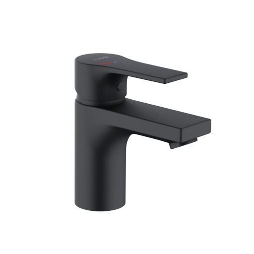 Baterie lavoar Kludi Zenta SL 75 Ecoplus  fara ventil  negru mat