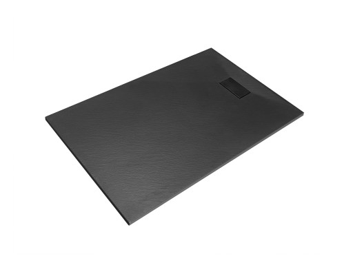 Cadita de dus Besco Vexo Black 100x80cm  sifon cu top cleaning  negru