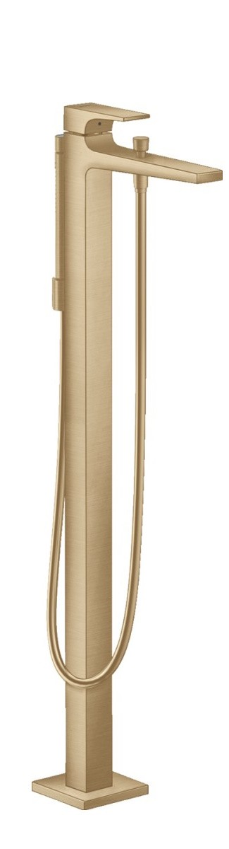 Baterie cada Hansgrohe Metropol de pardoseala  fara ventil  necesita corp ingropat  bronz periat