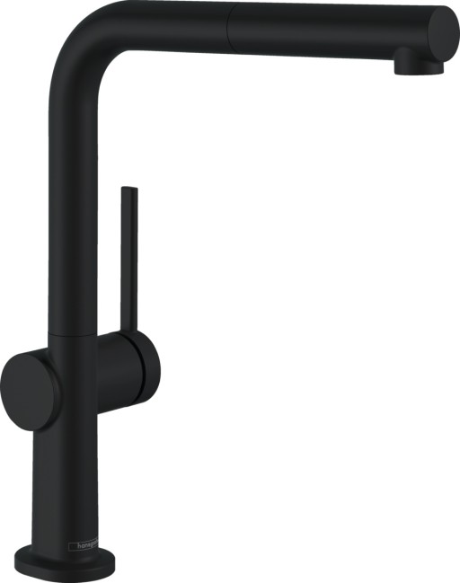 Baterie bucatarie Hansgrohe Talis M54 270 cu pipa extractibila  negru mat