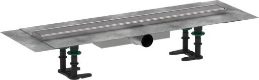 Pachet rigola de pardoseala Hansgrohe RainDrain Compact Complete 600mm  pardoseli minim 43mm  capac inox periat