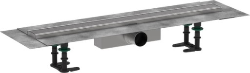 Pachet rigola de pardoseala Hansgrohe RainDrain Compact Complete 700mm  pardoseli minim 63mm  capac inox periat