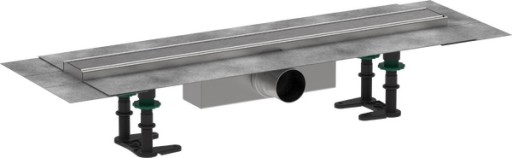Pachet rigola de pardoseala Hansgrohe RainDrain Compact Complete 600mm  pardoseli minim 63mm  capac inox periat
