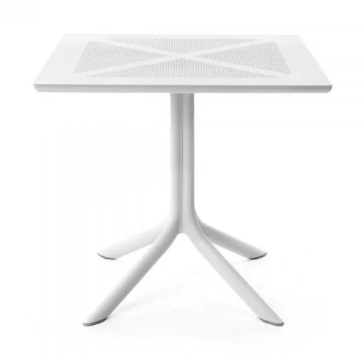 Masa exterior Nardi ClipX 80  h 75cm  80x80cm  alb