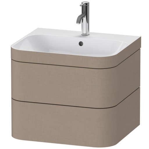 Set mobilier Duravit Happy D.2 Plus 60cm cu lavoar si dulap baza cu doua sertare  linen decor