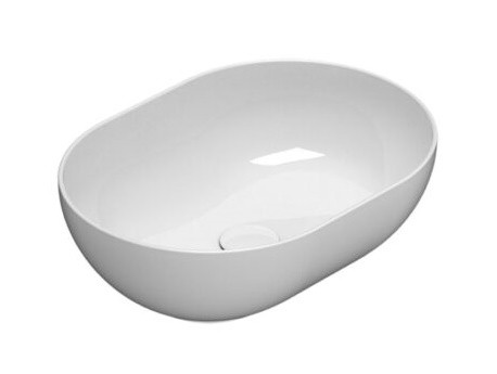 Lavoar tip bol Globo Le Ciotole Round cu margine subtire 50x36cm  alb