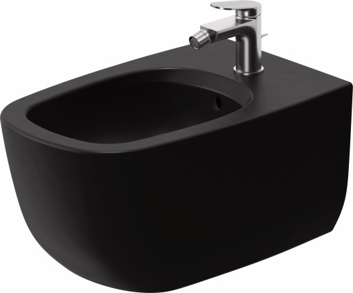 Bideu suspendat Duravit Aurena   57x36.5cm  HygieneGlaze Plus  negru mat
