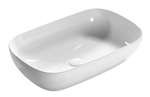 Lavoar tip bol Globo Le Ciotole Rectangular cu margine subtire 60x36cm  alb