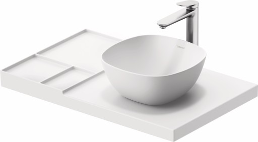 Blat ceramic Duravit Aurena 800x500mm  HygieneGlaze Plus  orientare dreapta  alb mat