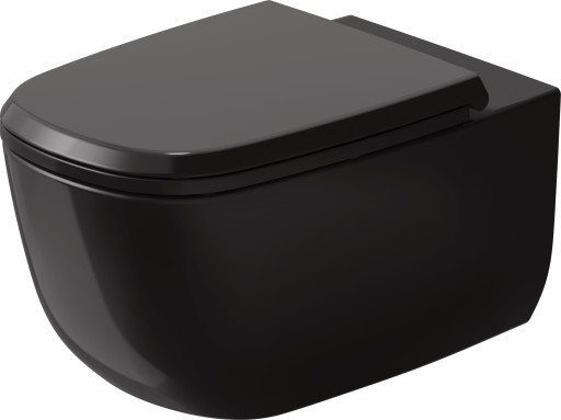 Vas WC suspendat Duravit Aurena Rimless  57x36.5cm  HygieneGlaze Plus  negru mat