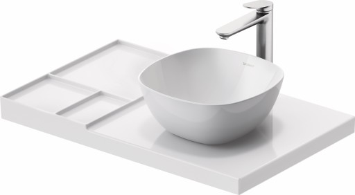 Blat ceramic Duravit Aurena 800x500mm  HygieneGlaze Plus  orientare dreapta  alb