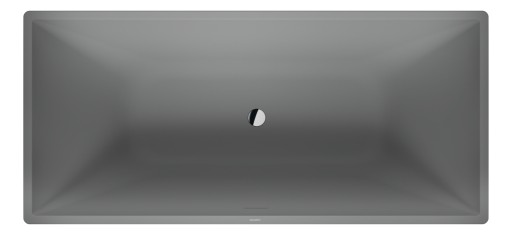 Cada freestanding Duravit Vitrium 185x85 cm  cu set scurgere inclus  gri satin mat