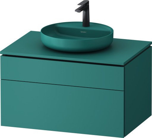 Dulap baza suspendat Duravit Vitrium pentru lavoare pe blat  82cm  cu un sertar  turcoaz mat