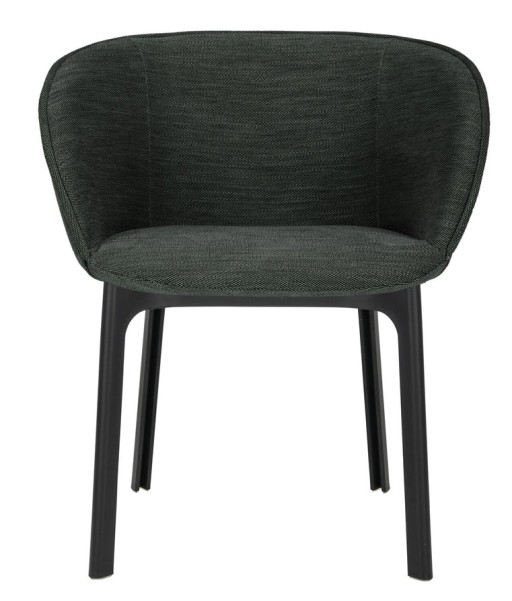 Scaun Kartell Charla Antibes design Patricia Urquiola  cadru negru  tapiterie Green