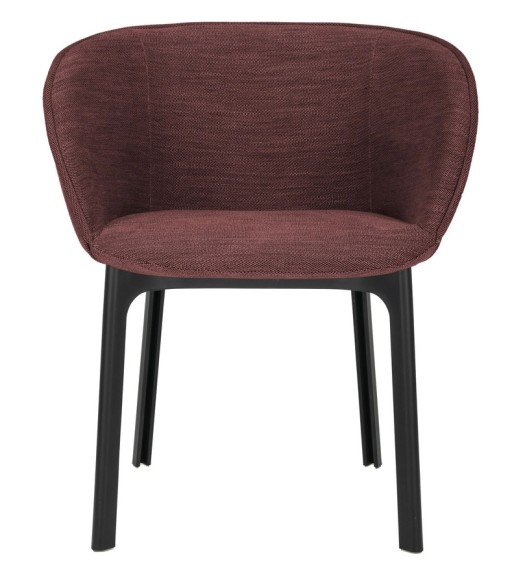 Scaun Kartell Charla Antibes design Patricia Urquiola  cadru negru  tapiterie Wine