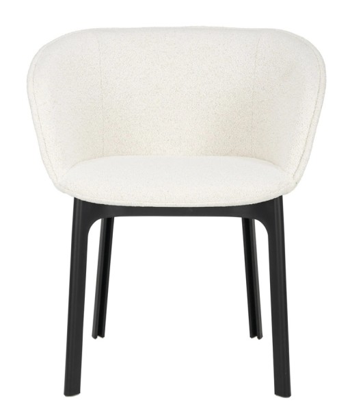 Scaun Kartell Charla Orsetto design Patricia Urquiola  cadru negru  tapiterie White