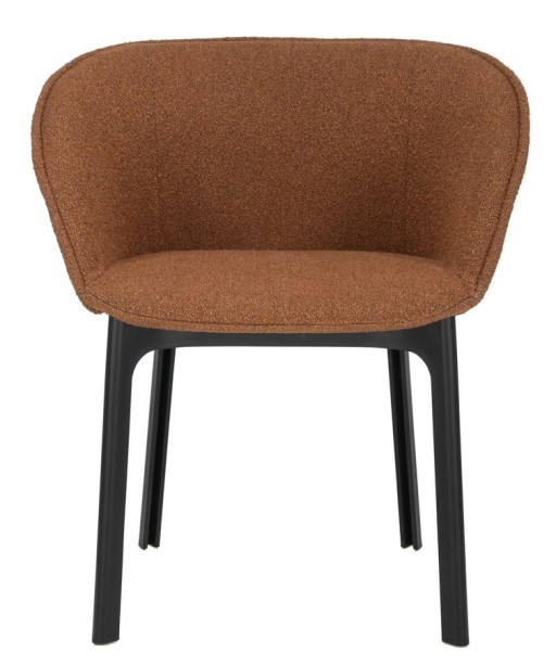 Scaun Kartell Charla Orsetto design Patricia Urquiola  cadru negru  tapiterie Rusty Orange