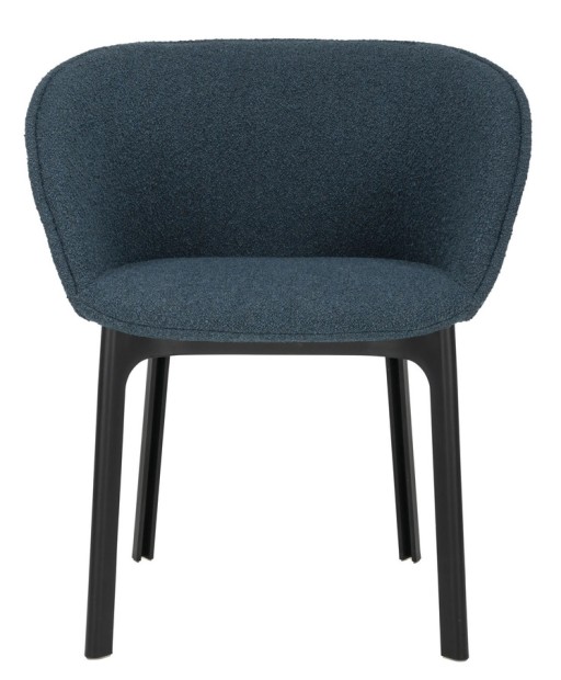 Scaun Kartell Charla Orsetto design Patricia Urquiola  cadru negru  tapiterie Blue