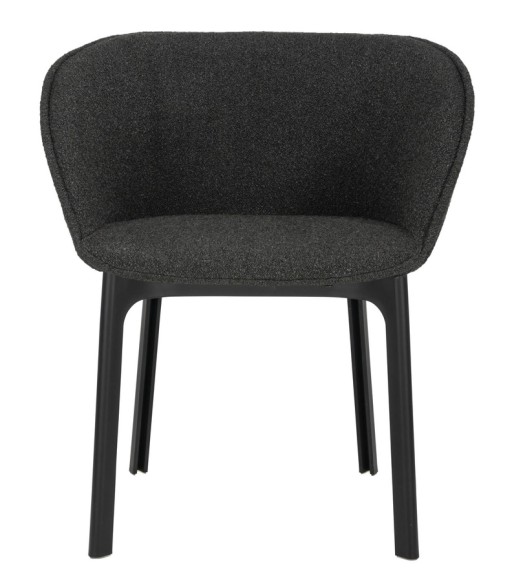 Scaun Kartell Charla Orsetto design Patricia Urquiola  cadru negru  tapiterie Grey