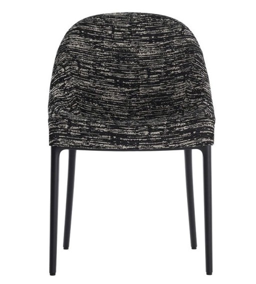 Scaun Kartell Eleganza Ela design Philippe Starck  cadru negru  tapiterie Melange Black
