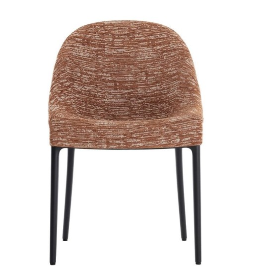 Scaun Kartell Eleganza Ela design Philippe Starck  cadru negru  tapiterie Melange Rust