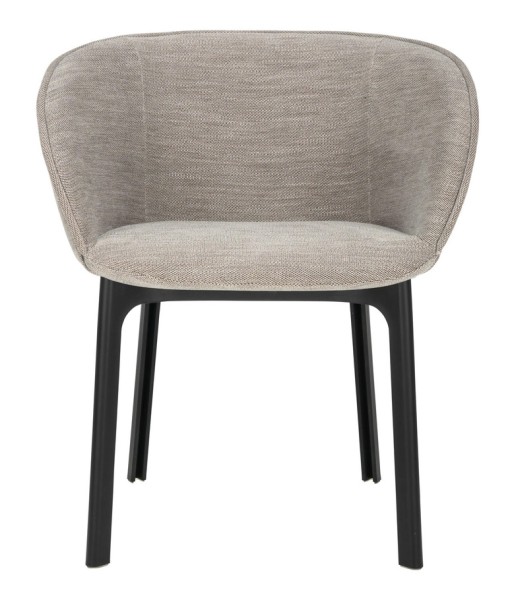 Scaun Kartell Charla Antibes design Patricia Urquiola  cadru negru  tapiterie Beige