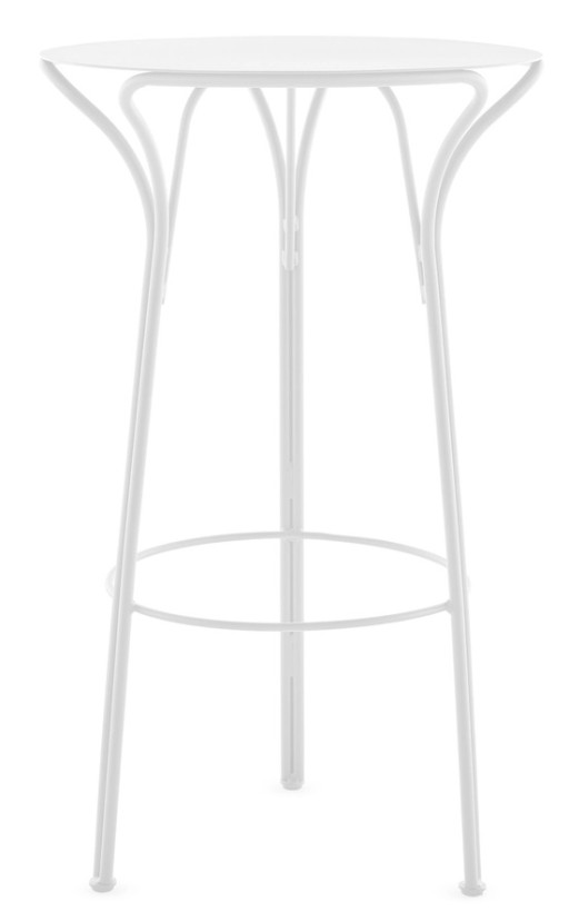 Masa inalta exterior Kartell Hiray design Ludovica & Roberto Palomba  d 60cm  h 108cm  alb