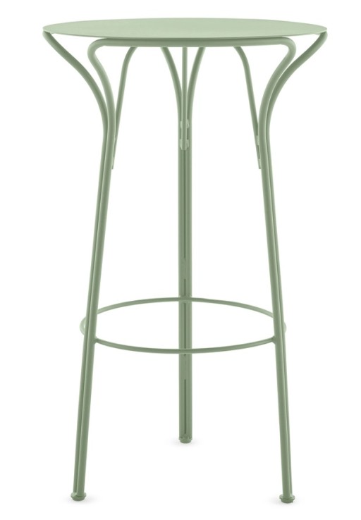 Masa inalta exterior Kartell Hiray design Ludovica & Roberto Palomba  d 60cm  h 108cm  verde salvie