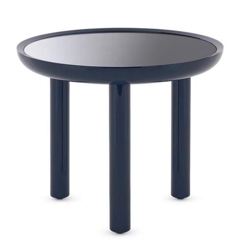 Masuta Kartell K-Top design Rodolfo Dordoni  d 60cm  h 50cm  Smoked Mirror - Blue