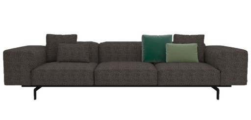 Canapea Kartell Largo design Piero Lissoni  cu trei locuri  Gubbio Taupe