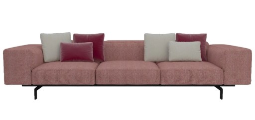 Canapea Kartell Largo design Piero Lissoni  cu trei locuri  Gubbio Pink