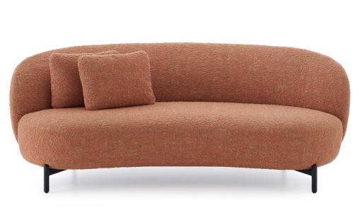 Canapea Kartell Lunam design Patricia Urquiola  200cm  tapiterie Curly roz