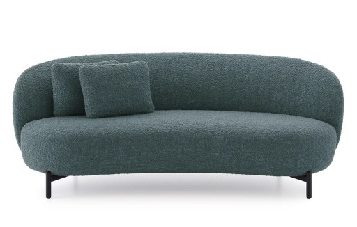 Canapea Kartell Lunam design Patricia Urquiola  200cm  tapiterie Curly petrol
