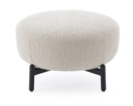Pouf Kartell Lunam design Patricia Urquiola  tapiterie Curly alb