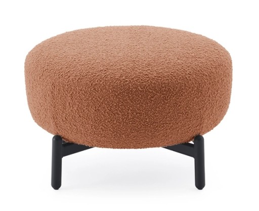 Pouf Kartell Lunam design Patricia Urquiola  tapiterie Curly roz