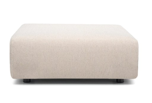 Pouf Kartell Plastics Duo Square design Piero Lissoni  88x88cm  Nilo Ecru