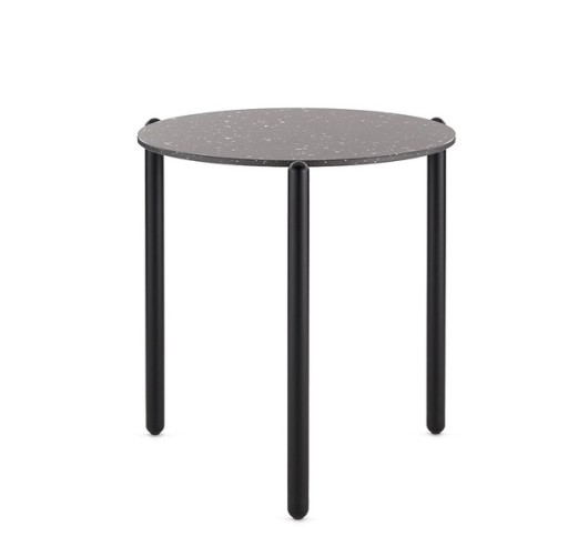 Masuta Kartell Undique design Patricia Urquiola  48x51x51cm  baza metalica  top ceramic  negru Terrazzo
