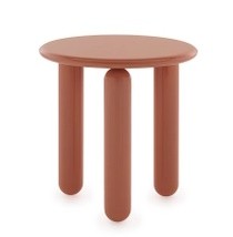 Masuta Kartell Undique Mas design Patricia Urquiola  48x48x51cm  baza lemn  top MDF  orange