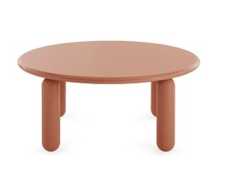 Masuta Kartell Undique Mas design Patricia Urquiola  85x85x30cm  baza lemn  top MDF  orange