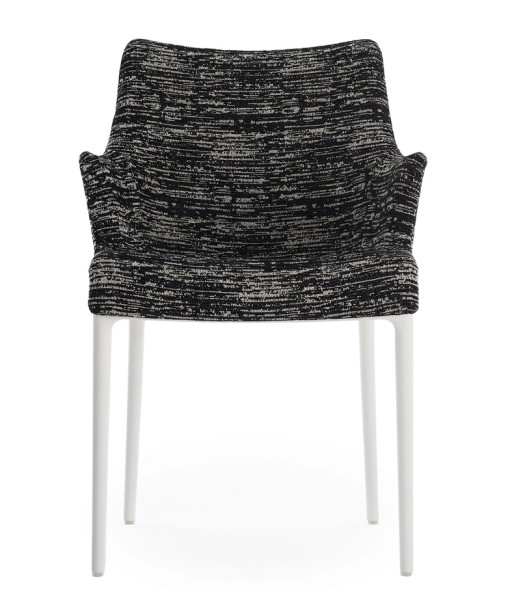 Scaun Kartell Eleganza Nia design Philippe Starck  cadru alb  tapiterie Melange Black