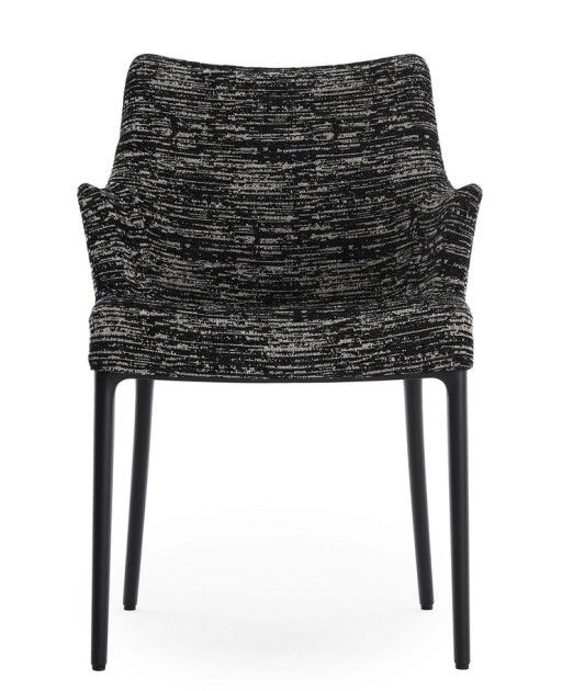 Scaun Kartell Eleganza Nia design Philippe Starck  cadru negru  tapiterie Melange Black