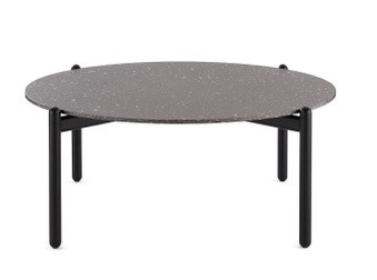 Masuta Kartell Undique design Patricia Urquiola  85x91x37cm  baza metalica  top ceramic  negru Terrazzo
