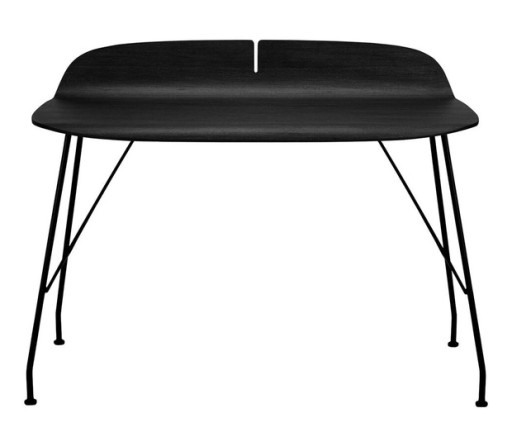 Masa Kartell Earl Of Wood design Philippe Starck  cadru metal negru  top lemn negru