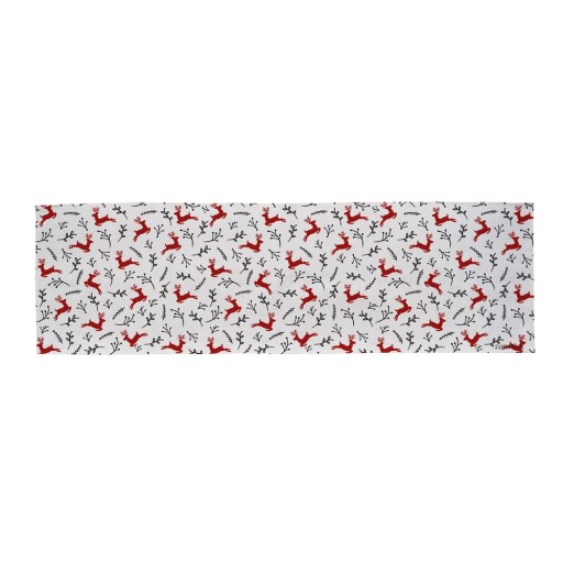 Traversă din bumbac cu motiv de Crăciun Butter Kings They Are Flying, 140 x 40 cm